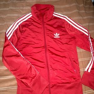 red vintage collar Adidas track jacket size M